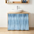 thumbnail image 4 of Blue Small Cabinet Curtains 11"W x 13"L, Modern Abstract Art Ombre Striped Sink Skirt Dust-Proof Short Curtain for Bathroom Vanity Storage Cubby Desk, Self Adhesive Privacy Drapes, 4 of 9