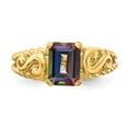 thumbnail image 4 of Solid 14k Yellow Gold Mystic Topaz Engagement Ring Size 5, 4 of 6