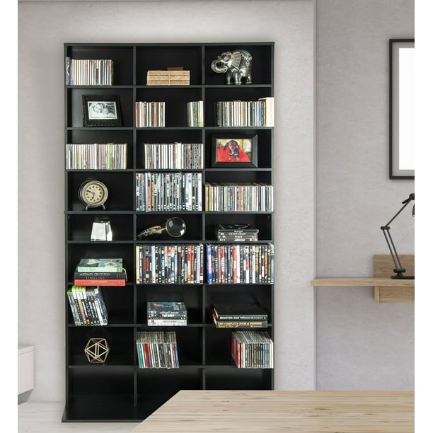 Atlantic 40"x72" Elite XL Wood Media Storage Shelf Bookcase, Fixed