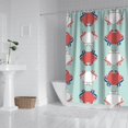 thumbnail image 2 of Octopus Marine Life Shower Curtain - Tropical Ocean Theme Water Resistant Fabric, Washable Reusable Bathroom Decor with Underwater Sea Creatures,72x72in, 2 of 5
