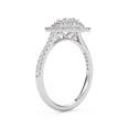 thumbnail image 4 of AFFY Double Halo Teardrop Engagement Rings for Women, 0.88 Cttw Pear And Round Cut Lab Grown Diamond Ring In 14K White Gold Over 925 Sterling Silver F-G-H, SI Quality Ring Size-9.5, 4 of 6