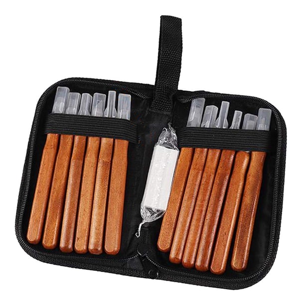Juego de cuchillos para tallar madera para adultos y niños principiantes, juego de herramientas para tallar madera Juego de herramientas para tallar a mano para kit de tallado de madera 12 p