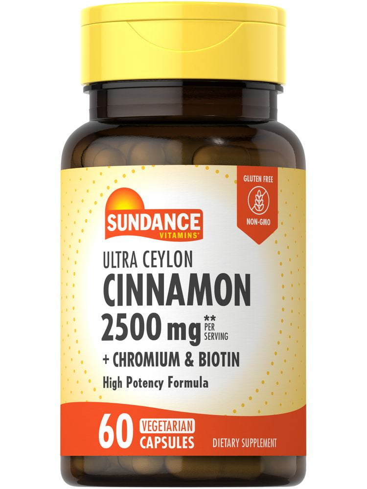 Ultra Ceylon Cinnamon 2500mg 60 Capsules With Chromium and Biotin