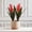 Red, variant on 2 count Artificial Hawaiian Ginger Flower, 18" Bromeliad ,Large Real Faux Tropical , Lifelike Exotic House for Office Indoor Decoration (Orange)