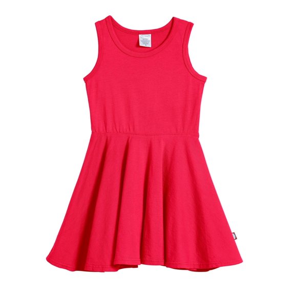 Made in USA Girls Soft Cotton Jersey Twirly Tank Dress | Candy Apple
