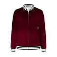 thumbnail image 5 of zejinsd Jackets for Women Casual Fashion Lightweight Golf Track Jackets Fashion Zipper Sweatshirt Coat Fall Outfits, 5 of 5