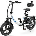 thumbnail image 1 of Gocio 350W Electric Bike for Adults, 16” Electric City Bike Cruiser Ebike, 374.4Wh Removable Battery, max 50Miles/19Mph, Suspension Fork, 7 Speed Electric Commuter Bicycle with Rear Rack Women E-Bike, 1 of 6