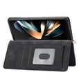 thumbnail image 3 of SaniMore for Samsung Galaxy Z Fold 3 Magnetic Flip Wallet Case with Cross Body Strap, PU Leather Case with Card Slot & Multi-Angle Kickstand Shockproof Protective Case for Girls Ladies, Black, 3 of 8