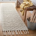 thumbnail image 2 of SAFAVIEH Natura Katie Southwestern Wool Runner Rug, Ivory/Blue, 2'3" x 8', 2 of 8