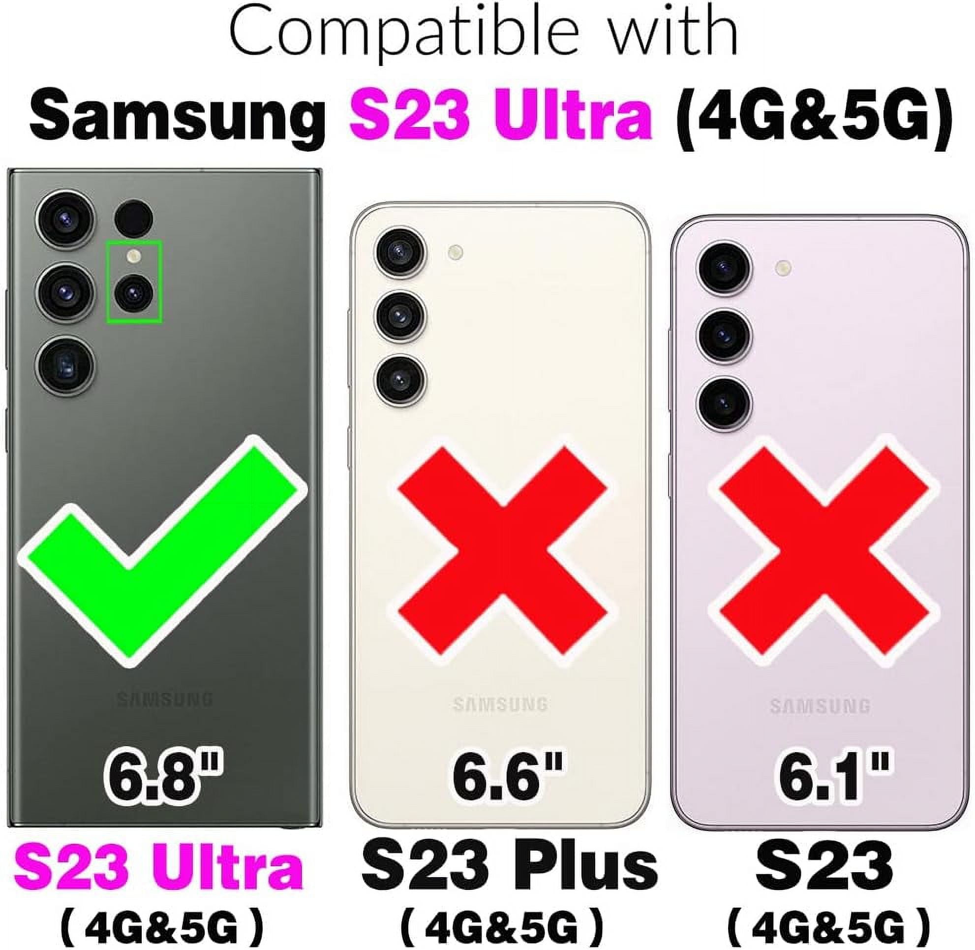 Phone Case for Samsung Galaxy S23 Ultra 5G Zipper Wallet Detachable Cover with Leather Flip Credit Cash Card Holder Mobile Cell Accessories S23Ultra 23S S 23 23Ultra 6.8 inch Women Men Pink