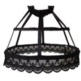 thumbnail image 1 of GENEMA Women Victorian Petticoat 2 Hoops Crinoline Lolita Fishbone Hollow Bird Cage Skirt Embroidery Floral Lace Underskirt, 1 of 13