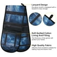 thumbnail image 2 of Yayeee Double Oven Mitt Kitchen Heat Resistant Baking 35" x7" Quilted Glove, Window Space, 2 of 6