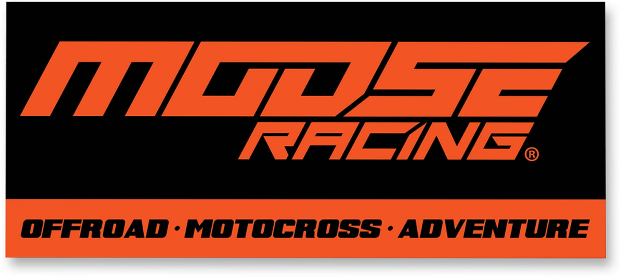Moose Racing 7' Track, Garage, or Shop Banner Black/Orange Walmart