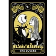 thumbnail image 2 of Men's The Nightmare Before Christmas The Lovers Tarot Card Graphic Tee Black 2X Large, 2 of 5