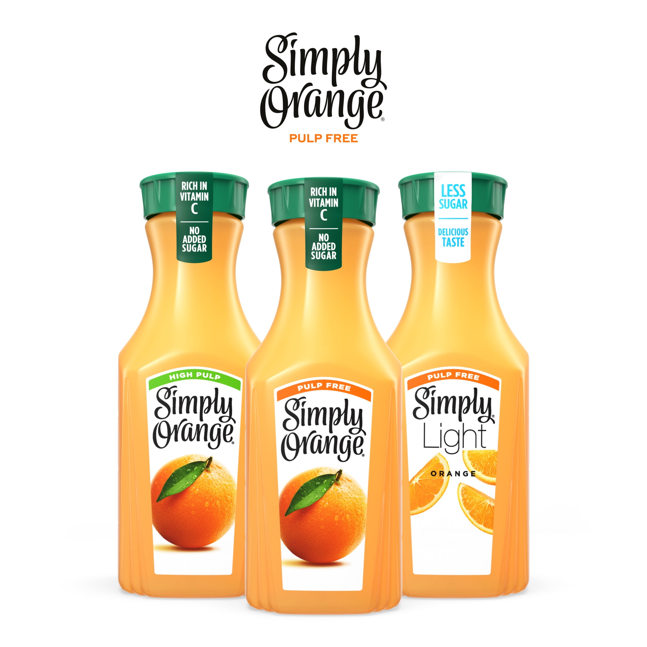 Simply Orange Pulp-Free Orange Juice Bottle, 46 fl oz