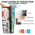 thumbnail image 7 of 20 Oz Paw Prints and Bones Coffee Tumbler Double Wall Insulated Stainless Steel Water Bottle | Metal Reusable Thermoses Flask with Cup Cap | Leak & Sweat Proof with Anti-Dust Lid, 7 of 7