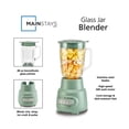 thumbnail image 3 of Mainstays 5 Speed Glass Jar Blender With Capacity 48 Oz, Sage Green, 3 of 7