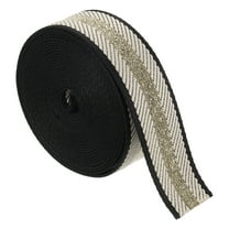 Uxcell 5Yards Nylon Webbing Strap, 38mm Striped Webbing Bag Strap, Beige