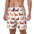 thumbnail image 1 of Balery Dachshund Walking Bañador para hombre, shorts de playa de secado rápido con entrepierna y forro de compresión-X-Large, 1 of 6