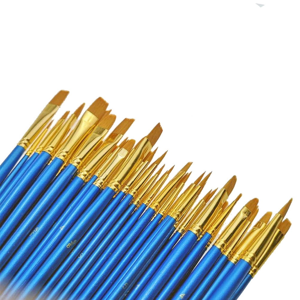 2 Count Colored Drawing Brushes Blue Painting Set
