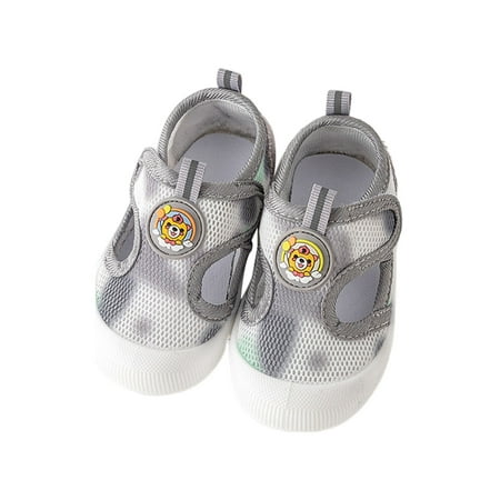 

Crocowalk Girls Boys Casual Shoes Breathable Sneakers Cartoon Flats Children Walking Shoe School Platform Mesh Gray 5.5C