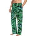 thumbnail image 2 of Balery Men'S Monstera Leaves Pants,Sleepwear Pants,Pajama Pants,Pj Bottoms Drawstring And Pockets-Small, 2 of 9