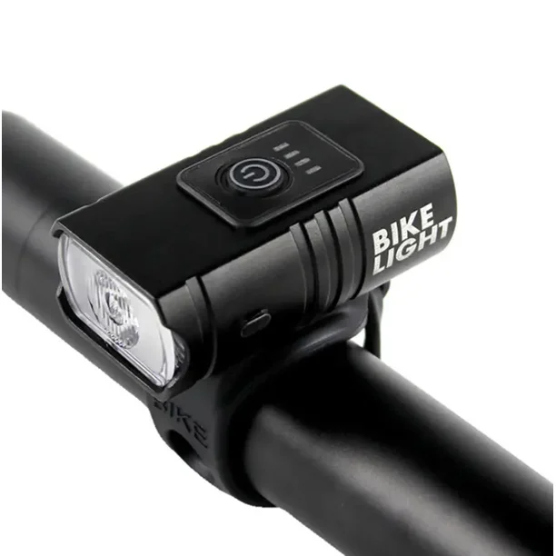 Luz para bicicleta Potentes luces para bicicleta - Luces para bicicleta recargables por USB Faro para bicicleta con pantalla LED 6 modos Antirrobo e impermeable Luz delantera y trasera para