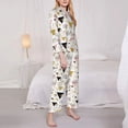 thumbnail image 3 of Goofa Geometric Triangle Printed Women’s 2 Piece Pajama Set Super,Pajamas Women's Long Sleeve Sleepwear Soft Button Down Loungewear Pjs Lounge Set Nightwear-Medium, 3 of 9