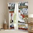 thumbnail image 3 of Castle Fairy Kids Teens Figure Skating Blackout Curtains Set of 2 (52x84 Each),Chic Floral Vintage Lodge Cabin Window Curtains,Sport Theme Curtains and Drapes,Super Cozy Room Decor, 3 of 6