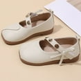thumbnail image 2 of ZACPNCV Girls Loafers Slip On Flats Casual Boat Shoes Round Toe Wedding Church School Uniform Dress Shoes Beige, 2 of 9