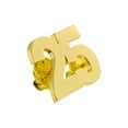 thumbnail image 2 of PinMart's Number Twenty Five 25 Anniversary 25th Birthday Shiny Gold Lapel Pin, 2 of 3