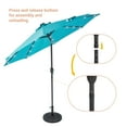 thumbnail image 6 of ACEGOSES LED Outdoor Patio 9′ Circle Deck Market Umbrella, Solar Lights Table Umbrellas With Non-Fading solution-dyed Canopy Turquoise blue, 6 of 8