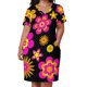 thumbnail image 3 of Vestido holgado con bolsillos y estampado floral de los años setenta, fondo negro, para mujer, verano 2025, 3 of 7