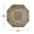 thumbnail image 4 of Flash Furniture Mersin Octagonal Traditional Black, Burgundy, Green, Beige, Ivory Area Rug, 4' x 4', 4 of 5