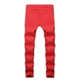thumbnail image 2 of CHERALKEST Men's Skinny Ripped Stretchy Jeans Biker Destroyed Zipper Slim Fit Denim Pants, 2 of 6