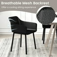 thumbnail image 4 of Gymax 2 PCS Modern Plastic Dining Chairs Kitchen Armchairs w/ Breathable Mesh Backrest, 4 of 9