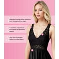 thumbnail image 3 of Exquisite Form 70107 Nylon Tricot Sleeveless Long Nightgown with Floral Lace, 3 of 7