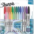 thumbnail image 1 of Sharpie Permanent Markers, Mystic Gem Special Edition, Fine Point, Assorted Colors, 24 Count, 1 of 5