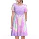 thumbnail image 1 of Disketp Purple Sparkling Butterfly para Vestido de Manga Corta para Mujeres, Vestidos de Verano para Mujeres, Casual y Holgado para la Playa, 1 of 6