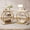 White & Gold, variant on Tribesigns Industrial Sofa End Table Set of 2, Narrow Wooden Sofa Table with 3 Storage Shelves, Gray & Black