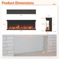 thumbnail image 4 of Giantex 3 Sided Electric Fireplace, 50" Wall-Mounted Fire Place Heater w/12 Flame Colors, 750W/1200W, 4 of 6