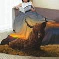 thumbnail image 6 of Honeii Yak Print Fleece Blanket - Throw Blanket for Bed, Sofa, Couch, Camping, and Travel , Microplush Ultra Soft Warm Blanket-50"x40", 6 of 7