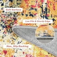 thumbnail image 5 of Garvee Soft Touch Modern Abstract Washable Yellow Area Rug, 8' x 10', Fade Resistant, 5 of 6