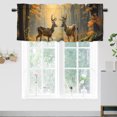 thumbnail image 2 of Cenefa de cocina rústica con diseño de ciervos, otoño, naturaleza, bosque, vida silvestre, animales, cenefas para cafetería, sala de estar, baño, 1 panel de 54 x 18 pulgadas (2 piezas), 2 of 5
