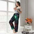 thumbnail image 5 of Kdxio Women's Comfy Stretch Red And Green Carnation Print Drawstring Pajama Pants-Small, 5 of 5