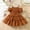C-Brown131, variant on JIAYUE Girls Spring Summer Dresses Solid Color Short Sleeve Off the Shoulder Square Neckline Mid Length Tutu Ruffles A-Line For Child Seasonal Everyday Wear