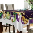 thumbnail image 3 of Coolnut Mardi Gras Rectangle Tablecloth Spill-Proof Polyester Table Cloth Table Cover for Kitchen Dining Picnic Holiday Party Decoration,54"x54", 3 of 7