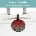 thumbnail image 2 of 2Pcs Leather Round Christmas Cruise Luggage Tag with Privacy Cover and Name ID Tag - Suitable for Travel Handbags Backpacks School Bags Luggage Tags, 2 of 7
