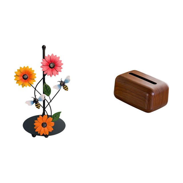 Soporte de papel higiénico,Soporte para toallas de papel de encimera,porta pañuelos,Funda de polipropileno para caja de pañuelos desechables para sala de estar y cocina,Portapañuelos de