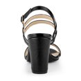 thumbnail image 3 of BLISSFUL STEP Women's Open Toe Slingback Chunky Heel Ankle Strap Sandals, 3 of 7